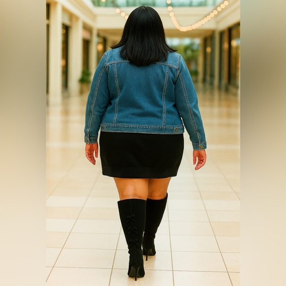 BN Torrid Black Bow Tie Stiletto Knee Boots Size 10WW - Picture 3 of 13